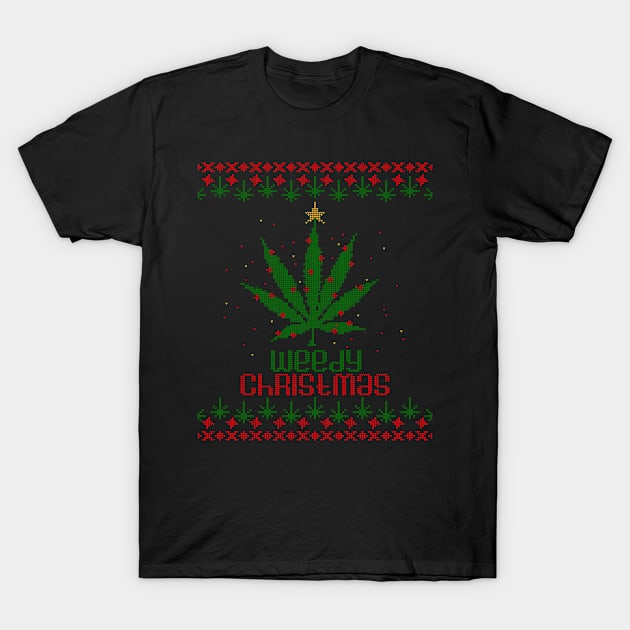 Weedy Christmas T-Shirt by NathanielF